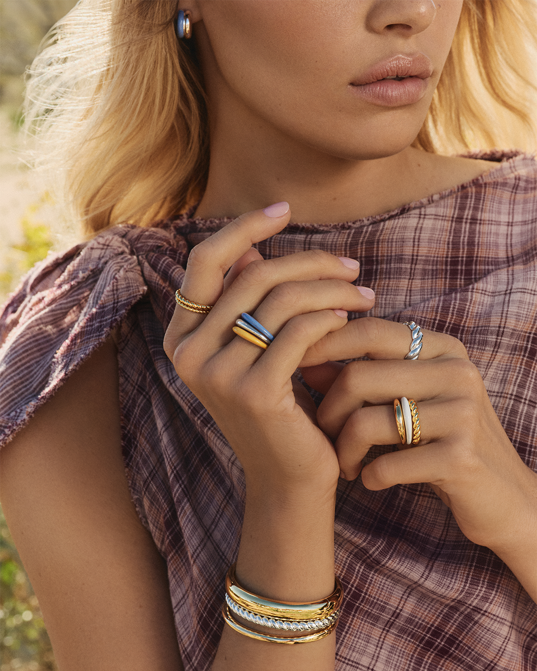 Lou Stacking Ring || option::Silver Plated