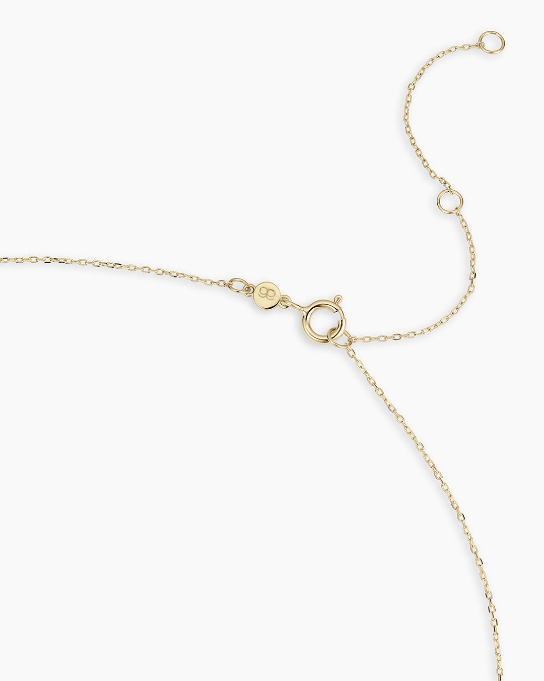 Diamond Script Alphabet Charm Necklace || option::14K Solid Gold, F