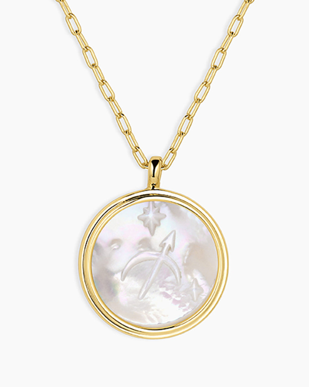 Zodiac Necklace || option::18K Gold Plated, Sagittarius