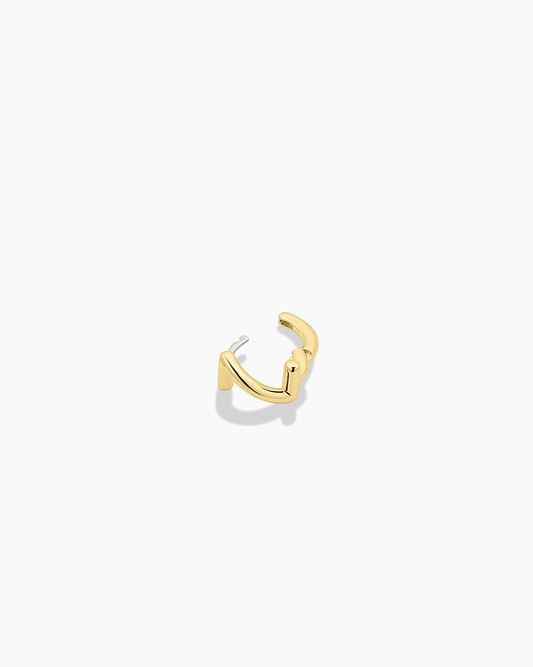 Alphabet Huggie || option::18K Gold Plated, Z