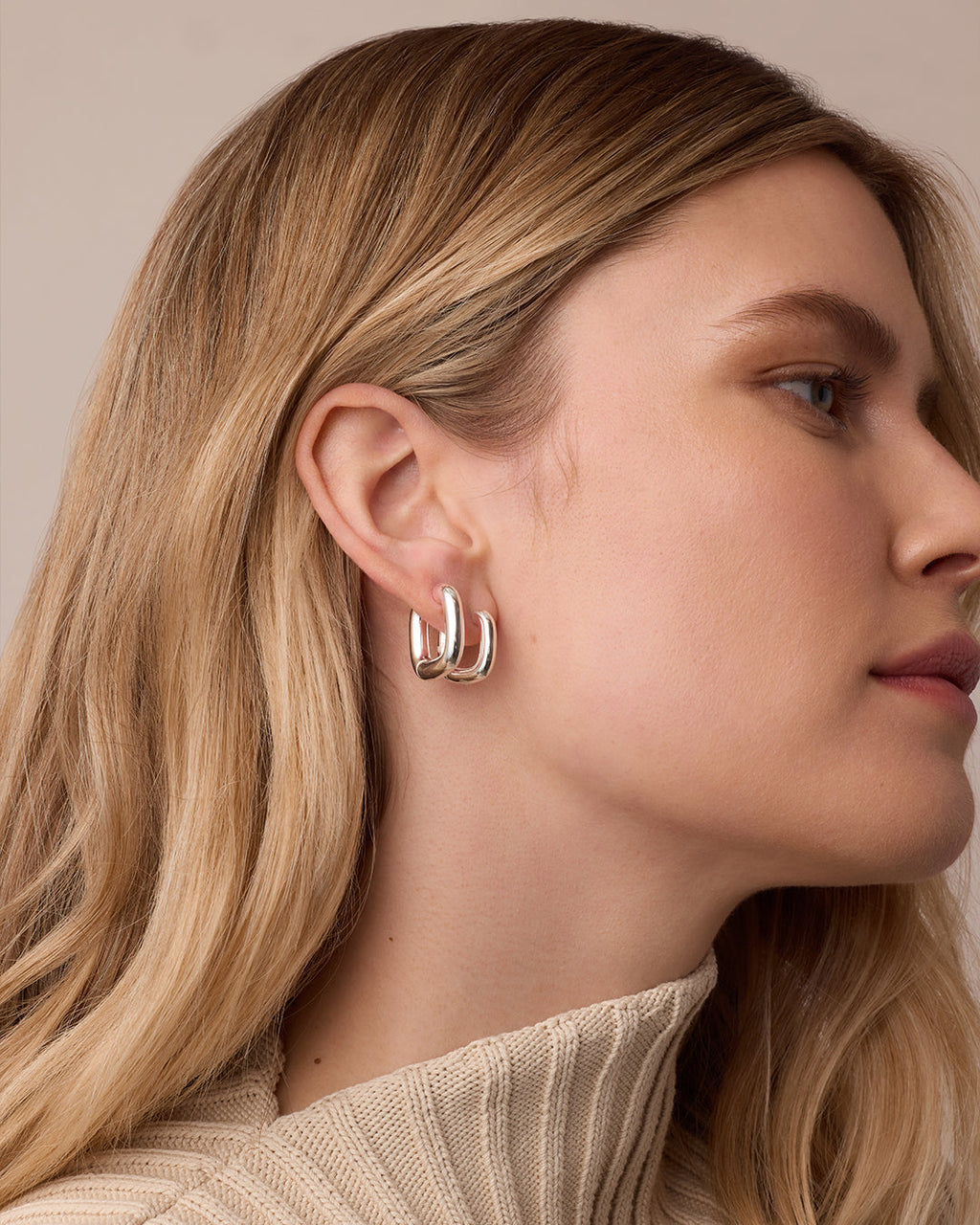 Charlie Hoops || option::Silver Plated