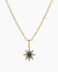 Vintage Burst Charm Necklace || option::18K Gold Plated