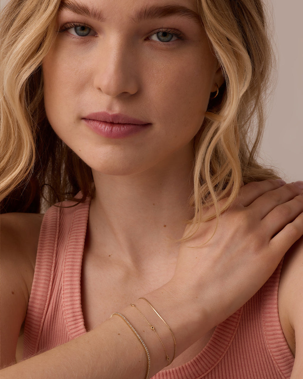 Micro Mini Venice Bracelet || option::14K Solid Gold, 7 in.
