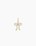 Bow Shimmer Parker Charm || option::18K Gold Plated