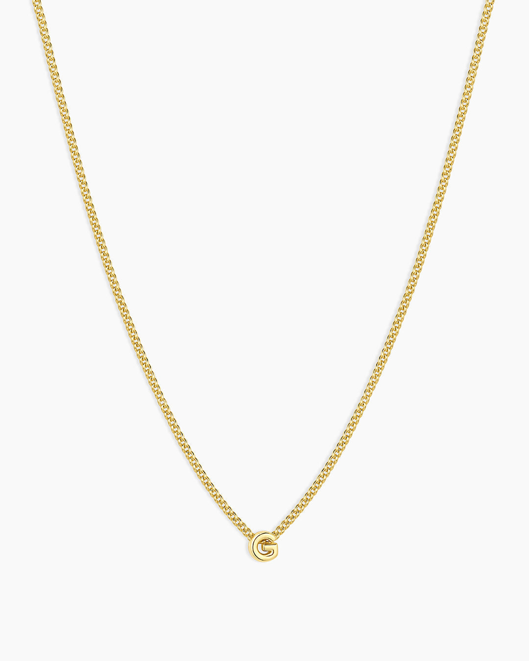 Wilder Mini Alphabet Necklace || option::18K Gold Plated, G