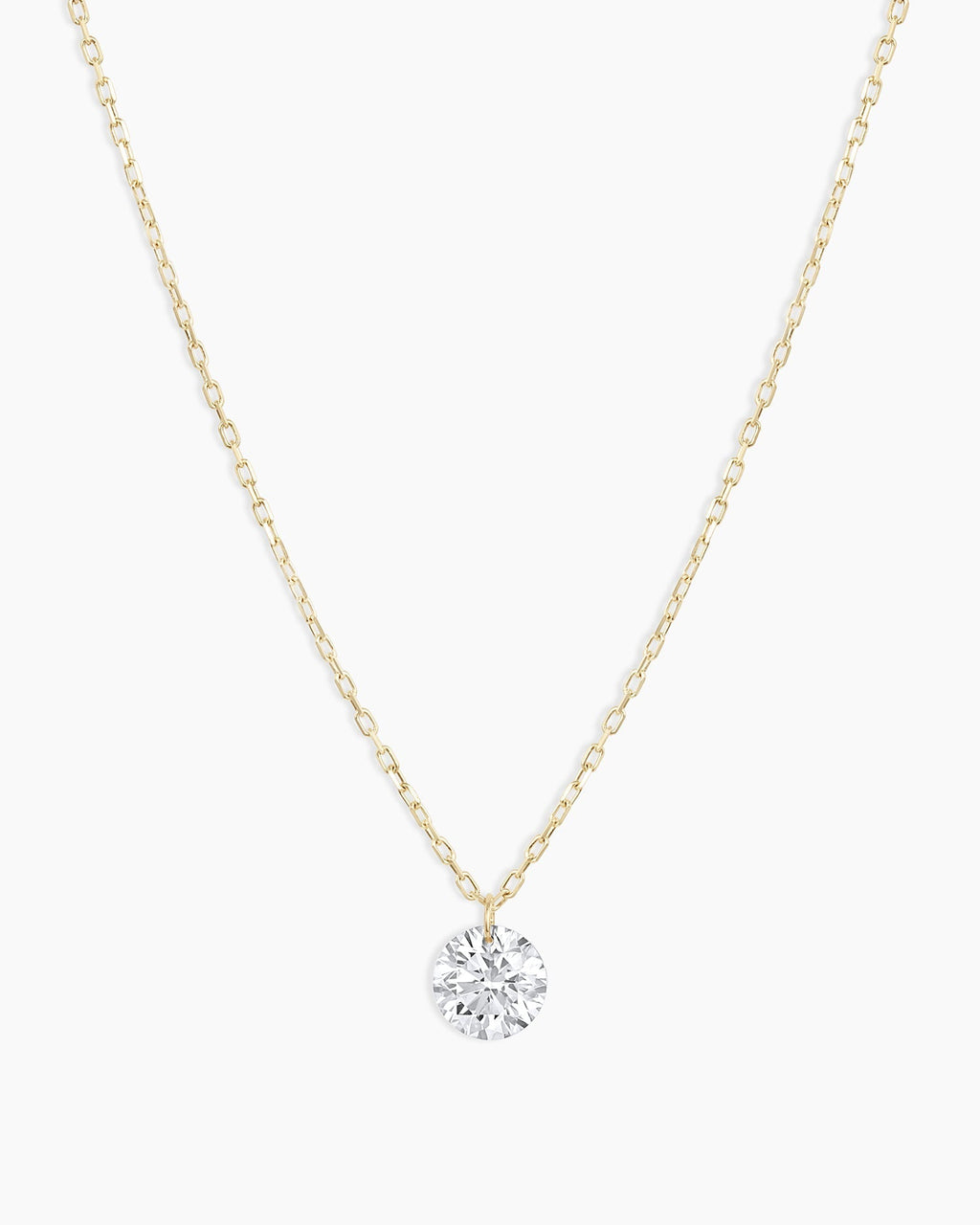 Floating Diamond Statement Necklace || option::18K Solid Gold