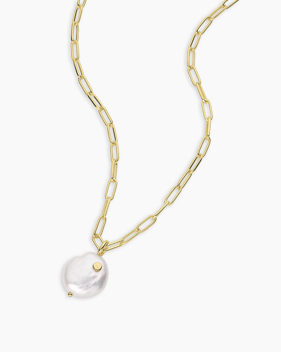 Reese Pearl Necklace || option::18K Gold Plated