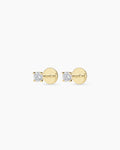 Lab Grown Diamond Solitaire Flat Back Studs || option::14k Solid Gold