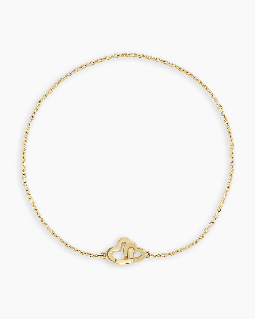 14K Gold Parker Heart Bracelet || option::14K Solid Gold, 6.5 in.