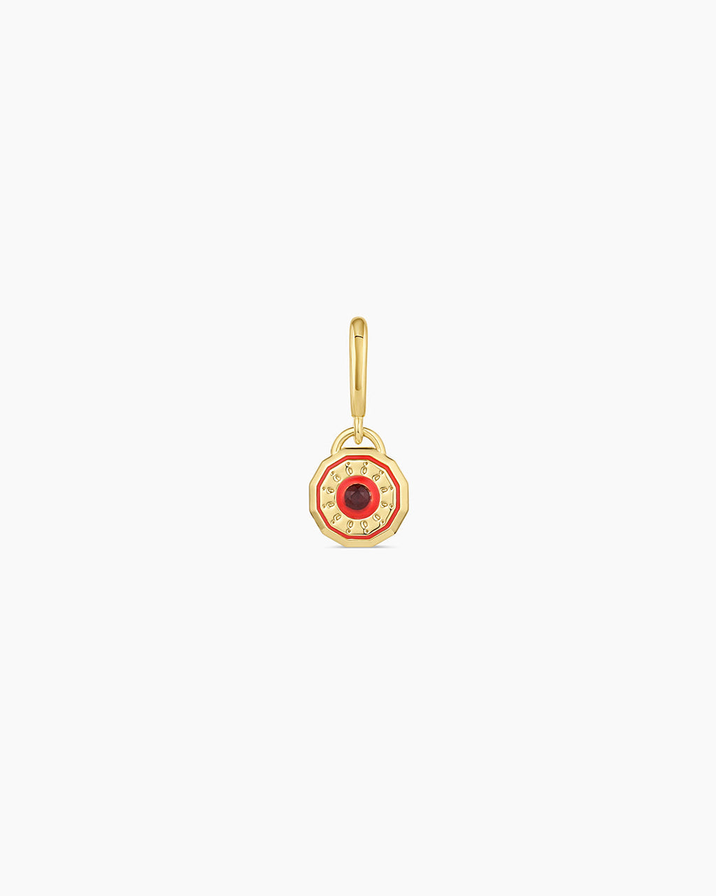 Birthstone Parker Charm || option::18K Gold Plated, Garnet - January
