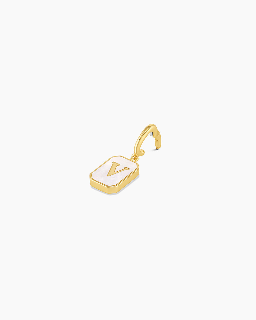 Vintage Alphabet Parker Charm #V || option::18K Gold Plated, V