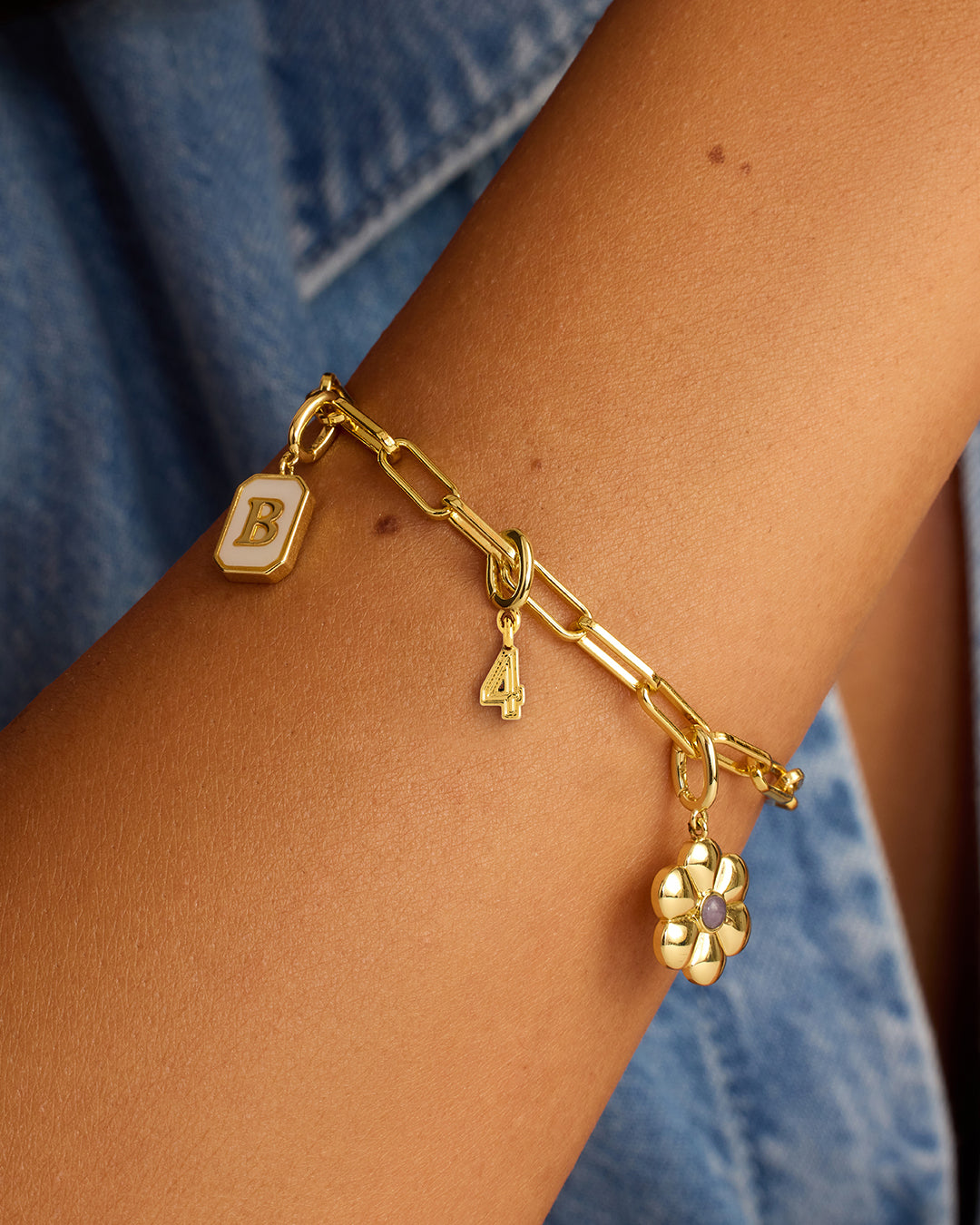 Varsity Sports Parker Charm || option::18K Gold Plated, 4