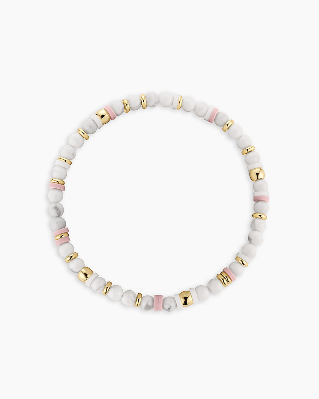 Power Gemstone Harbor Bracelet - Howlite || option::18K Gold Plated, Howlite - Calming