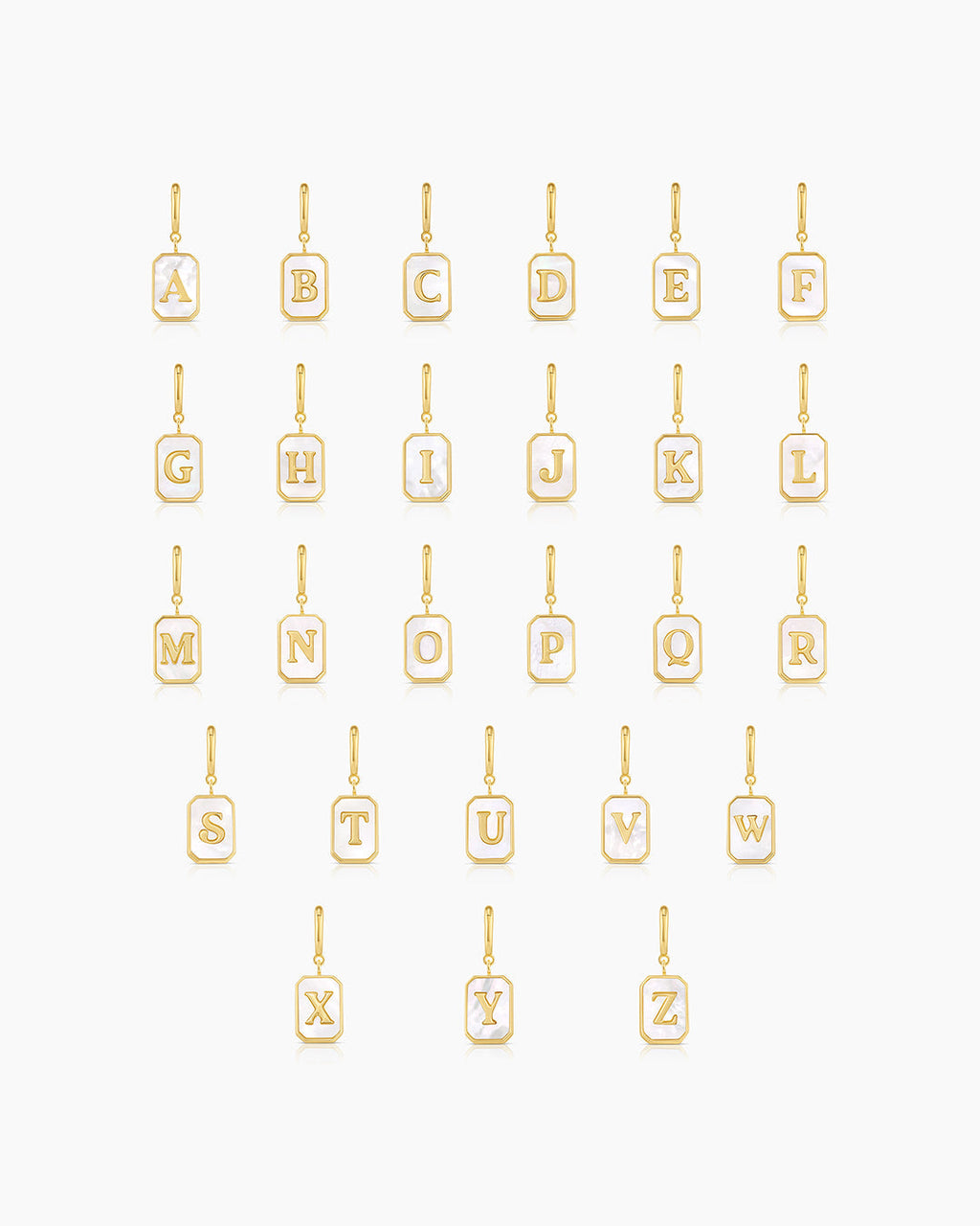 Vintage alphabet charms