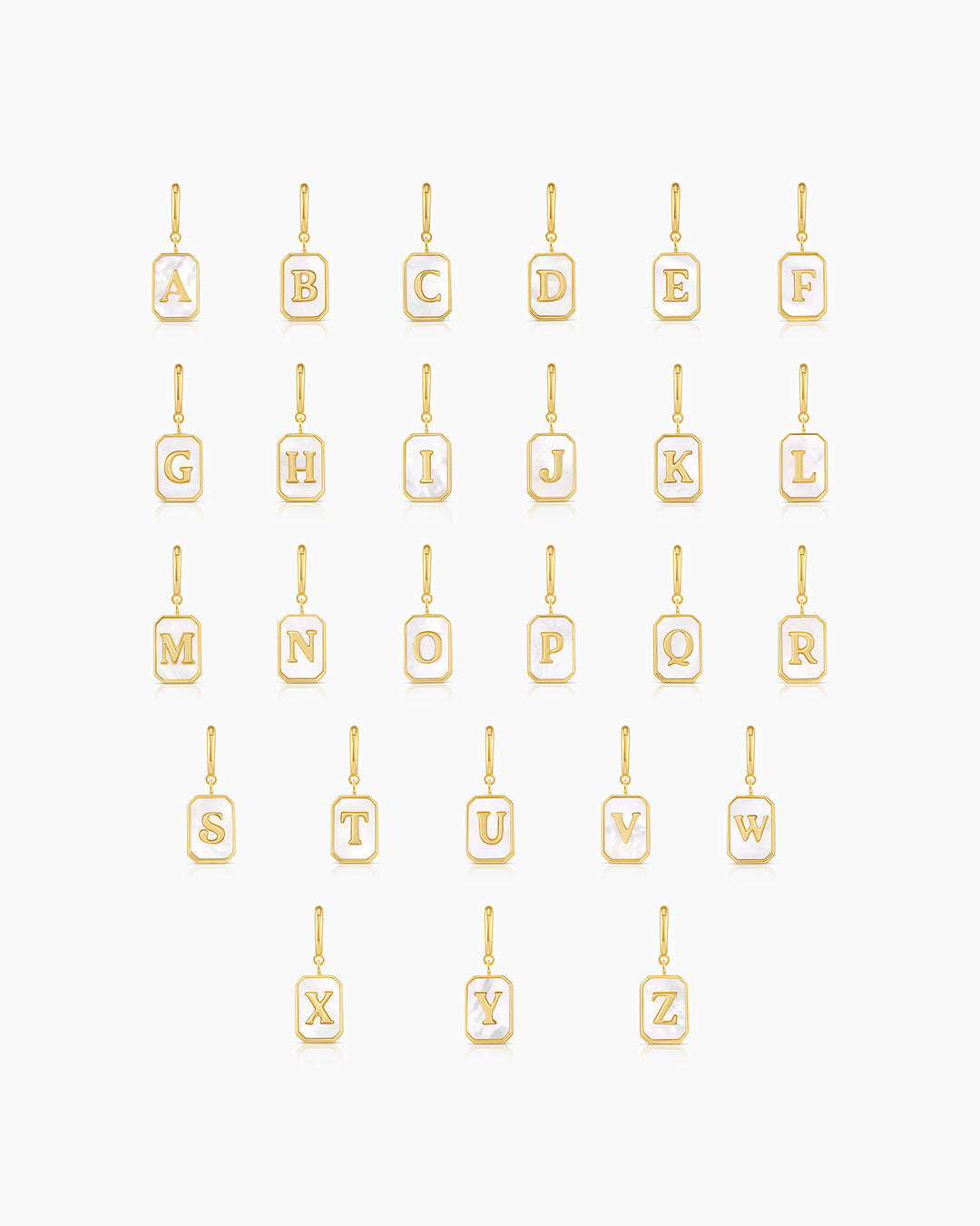 Vintage alphabet charms