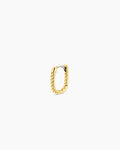 Crew Link Charm Huggie || option::18K Gold Plated