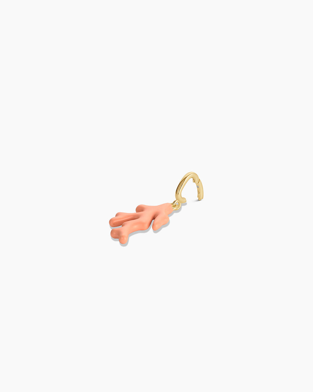 Coral Parker Charm || option::18K Gold Plated, Coral Enamel