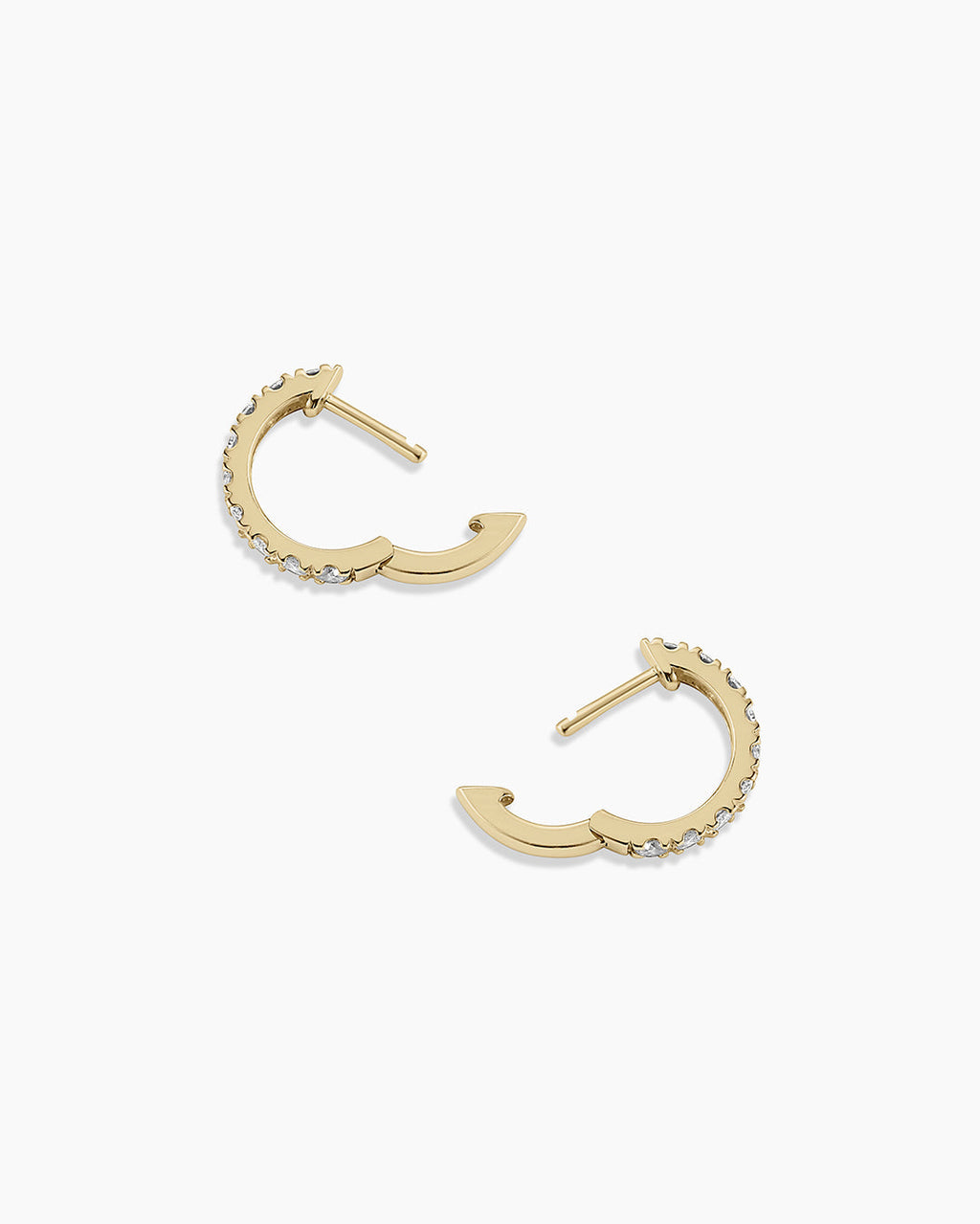 Lab Grown Diamond Eternity Huggies || option::14K Solid Gold