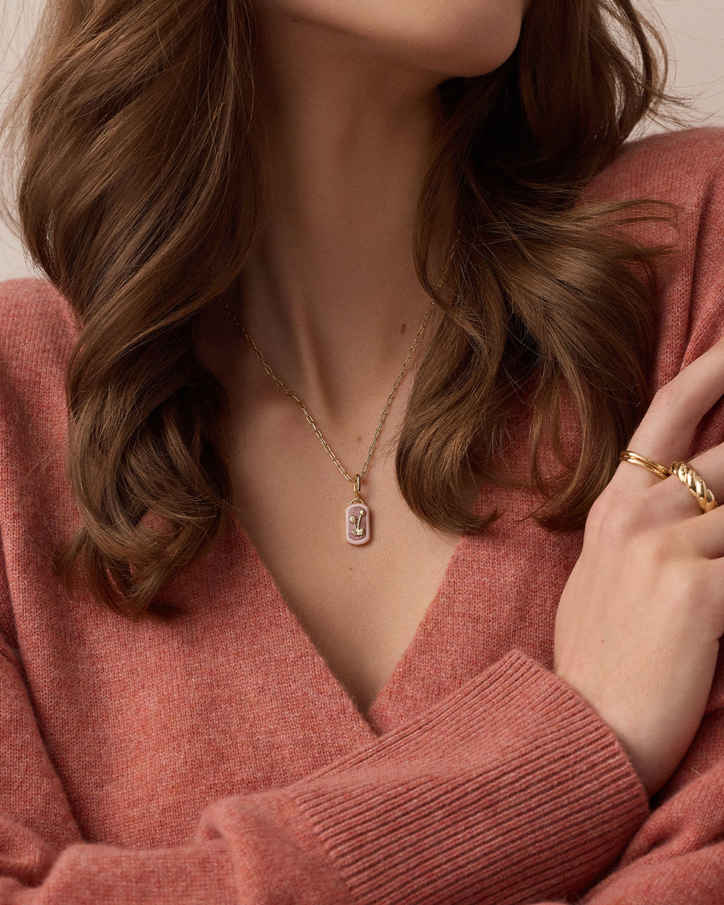 Power Gemstone Compassion Parker Charm || option::18K Gold Plated