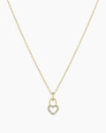 Diamond Heart Padlock Charm Necklace || option::14K Solid Gold