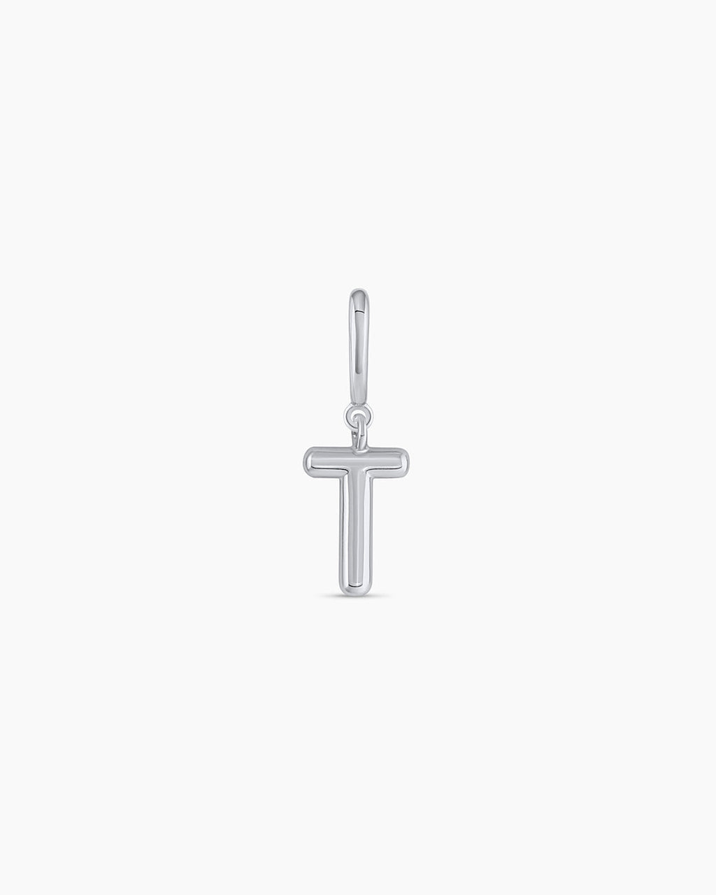 Alphabet Helium Parker Charm || option:: Silver Plated, T