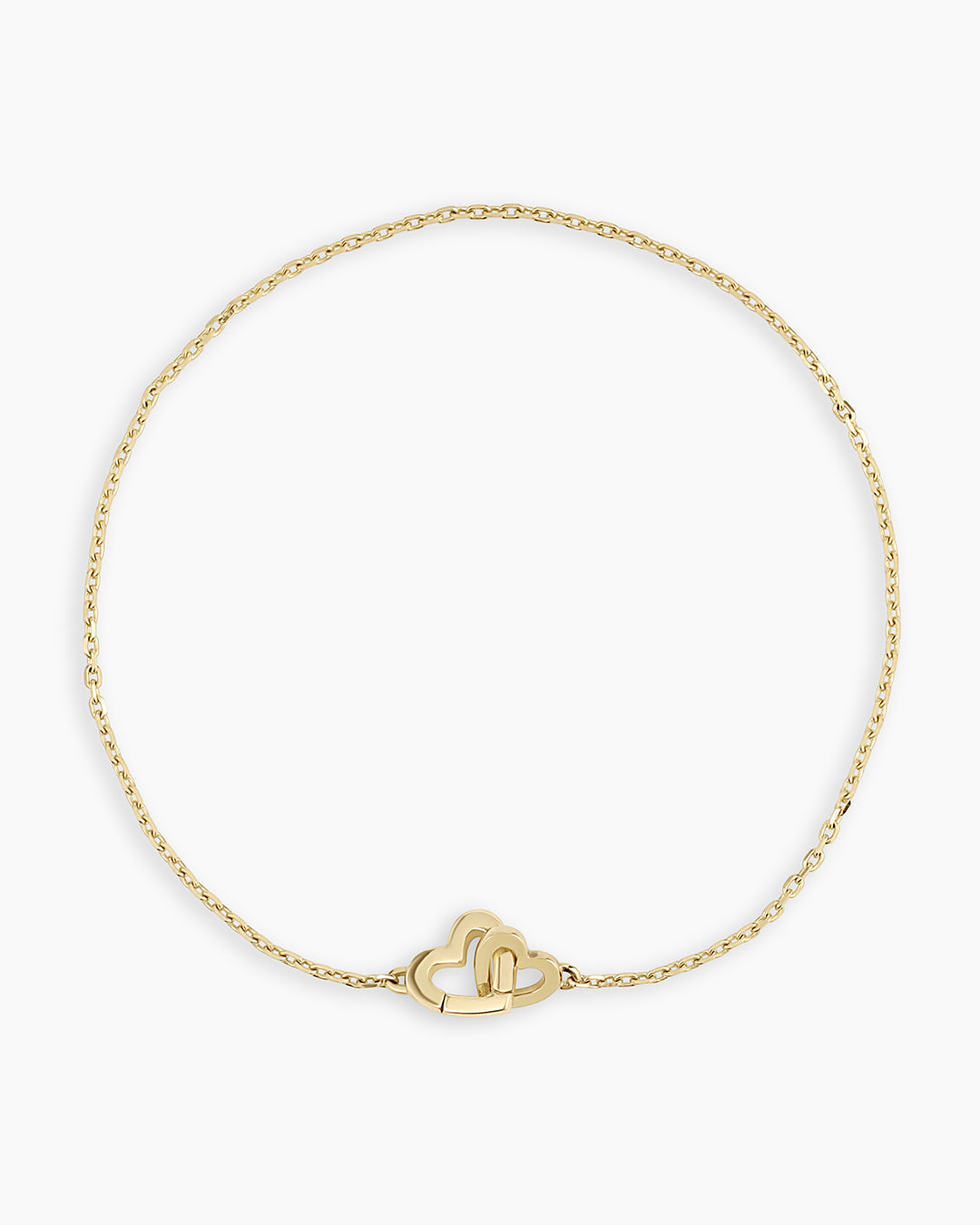14K Gold Parker Heart Bracelet || option::14K Solid Gold, 7 in.