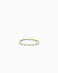 Diamond and White Sapphire Amara Row Ring || option::14K Solid Gold