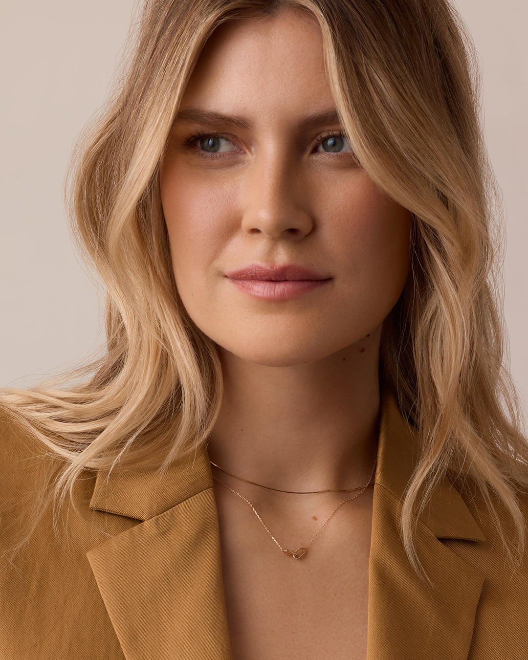 Diamond Bond Interlocking Link Necklace || option::14K Solid Gold, Single