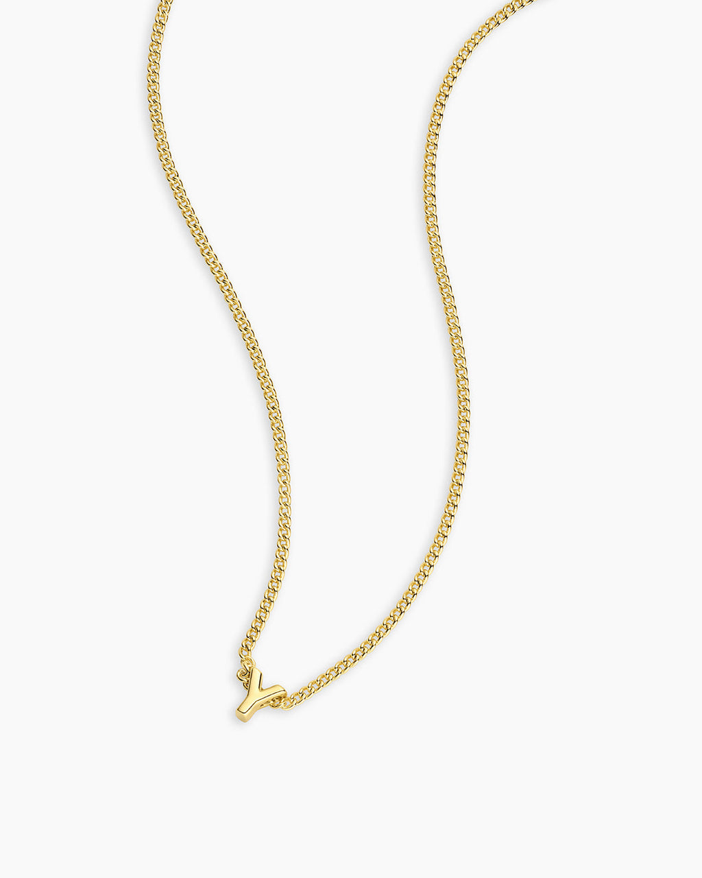 Wilder Mini Alphabet Necklace || option::18K Gold Plated, Y