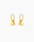 Lou Heart Huggies || option::18K Gold Plated