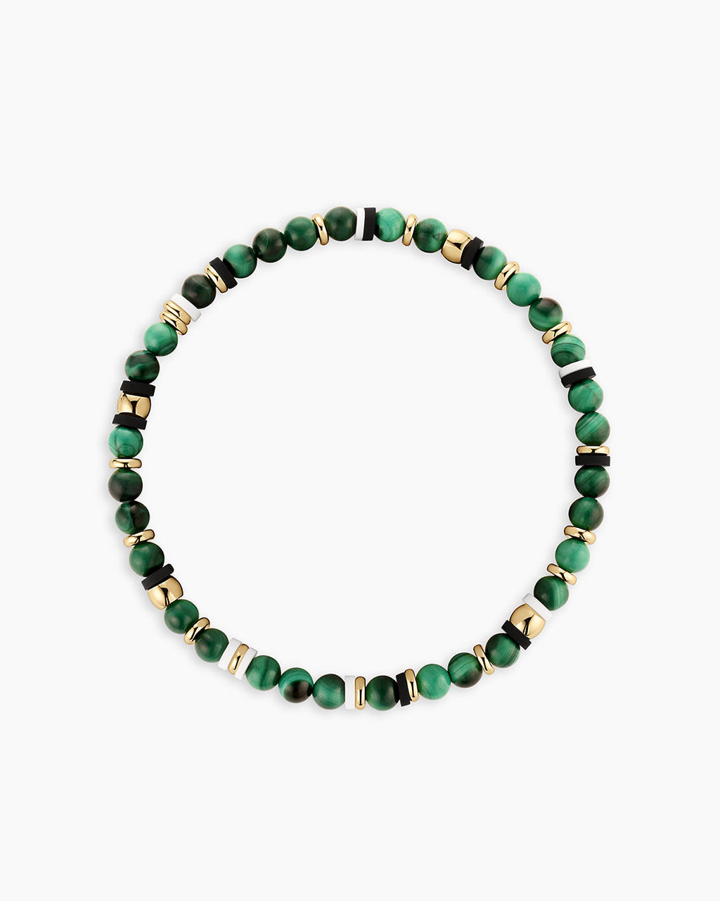 Power Gemstone Harbor Bracelet - Malachite || option::18K Gold Plated, Malachite - Travel