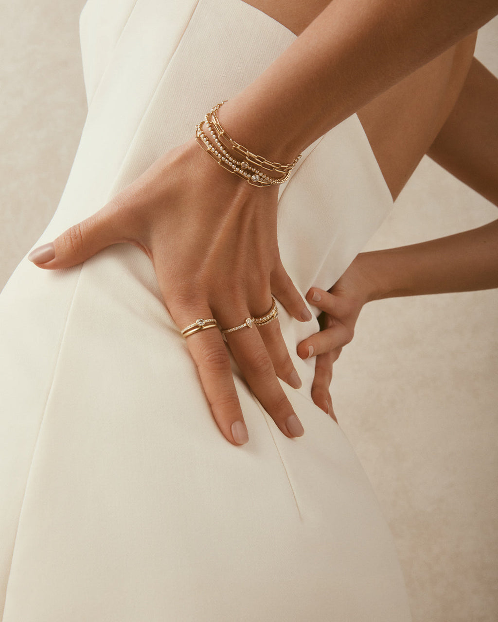 Lab Grown Diamond Pear Eternity Ring || option::14K Solid Gold || set::lab-grown-diamond-circle-eternity-ring-stl