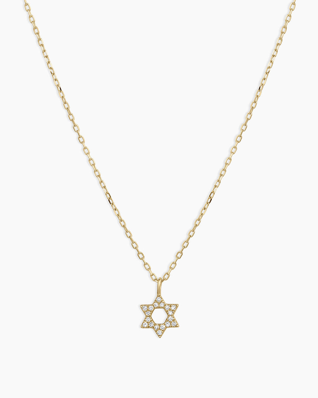 Diamond Star Of David Necklace || option::14K Solid Gold
