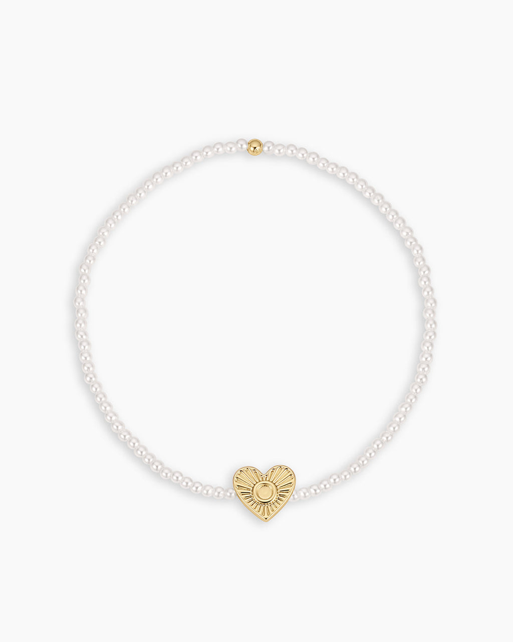 Pearl Vintage Heart Alphabet Bracelet || option::18K Gold Plated, O