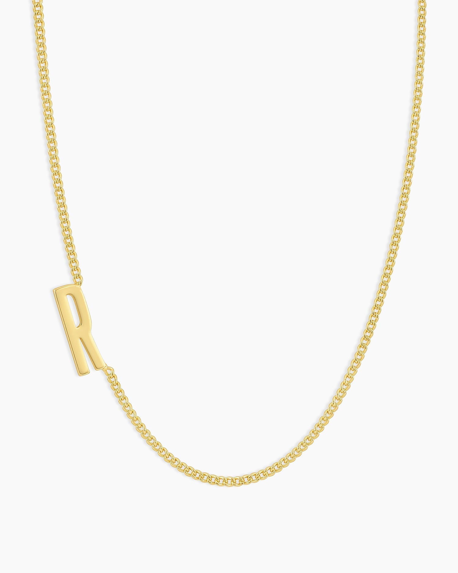Wilder Alphabet Necklace Alphabet Necklace #R || option::18K Gold Plated, R