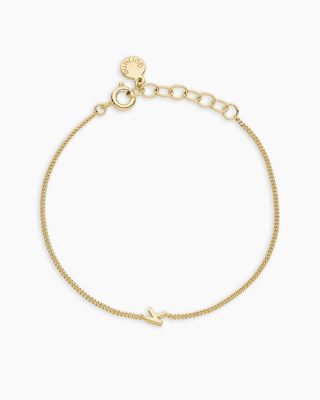 Wilder Mini Alphabet Bracelet || option::18K Gold Plated, K