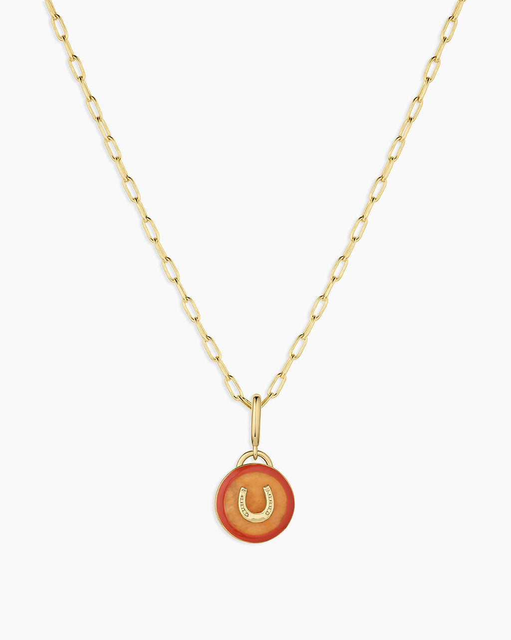 Power Gemstone Parker Charm Necklace Abundance || option::18K Gold Plated