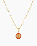 Power Gemstone Parker Charm Necklace Abundance || option::18K Gold Plated