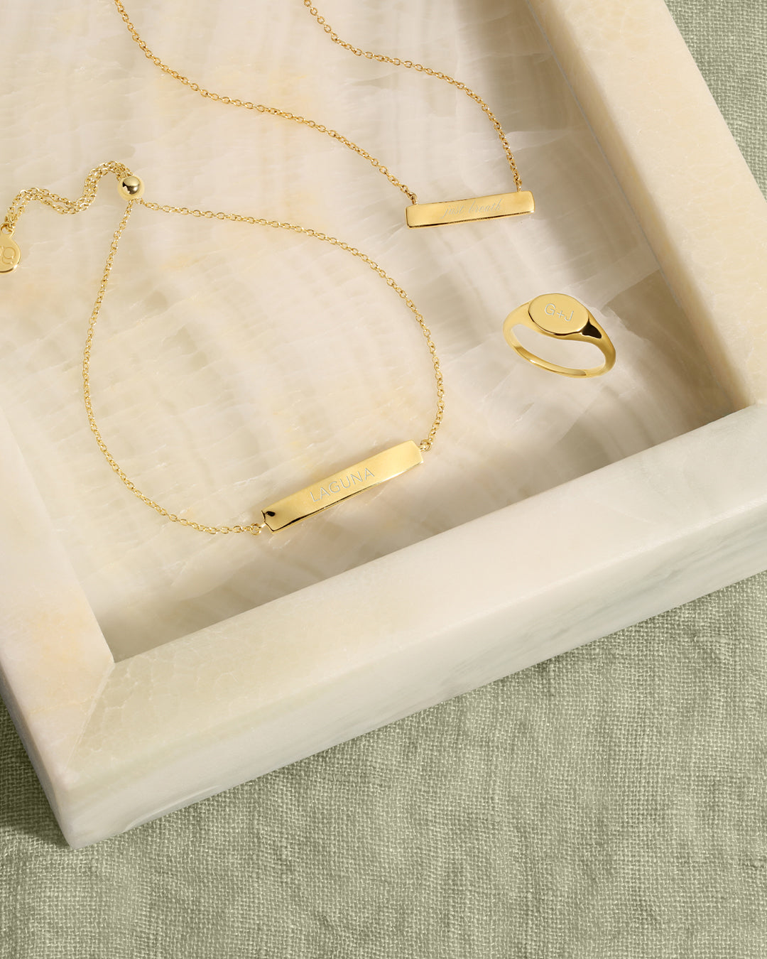 18K Gold Plated engravable Necklace || option::18K Gold Plated