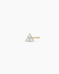 Diamond triangle stud || option::14K Solid Gold