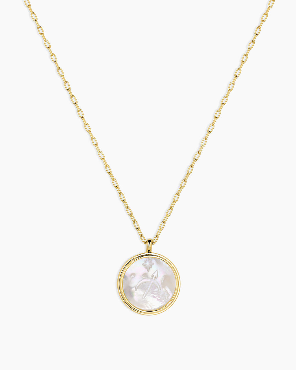 Zodiac Necklace - Aquarius, Astrology Coin Necklace, Aquarius Necklace || option::18K Gold Plated, Sagittarius