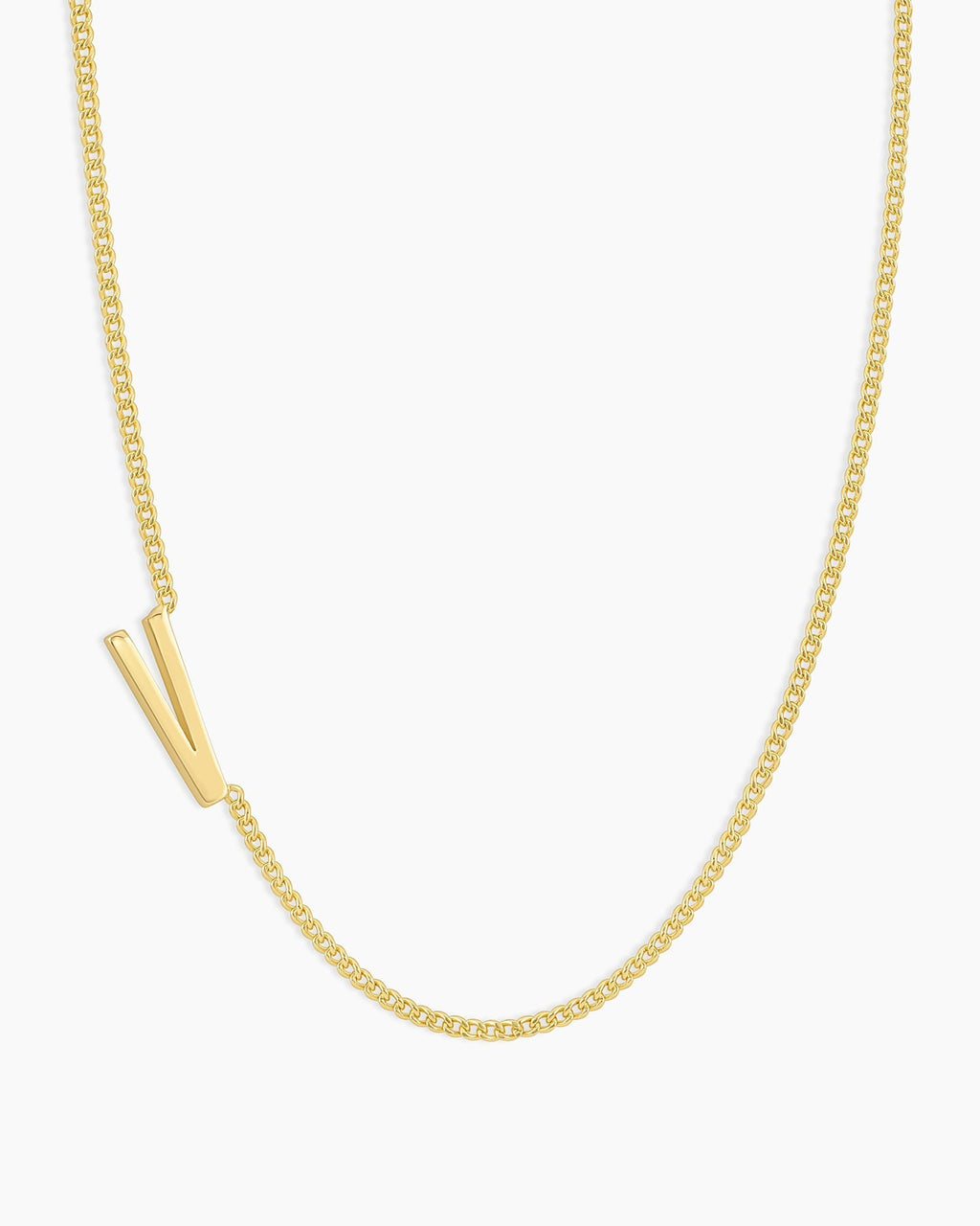 Wilder Alphabet Necklace Alphabet Necklace #V || option::18K Gold Plated, V