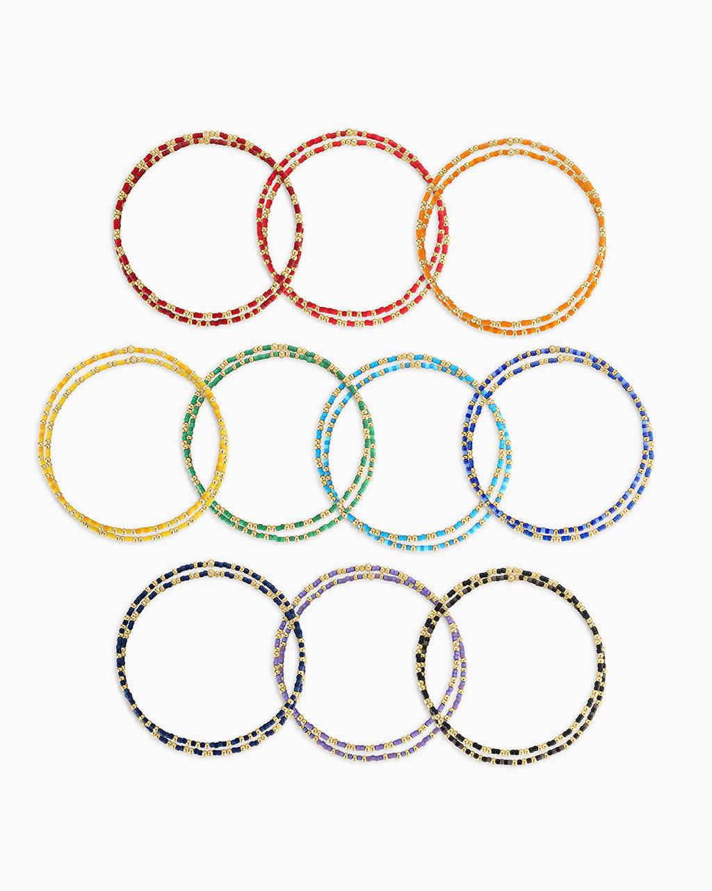Scout Beaded Bracelet || option::18K Gold Plated, Red