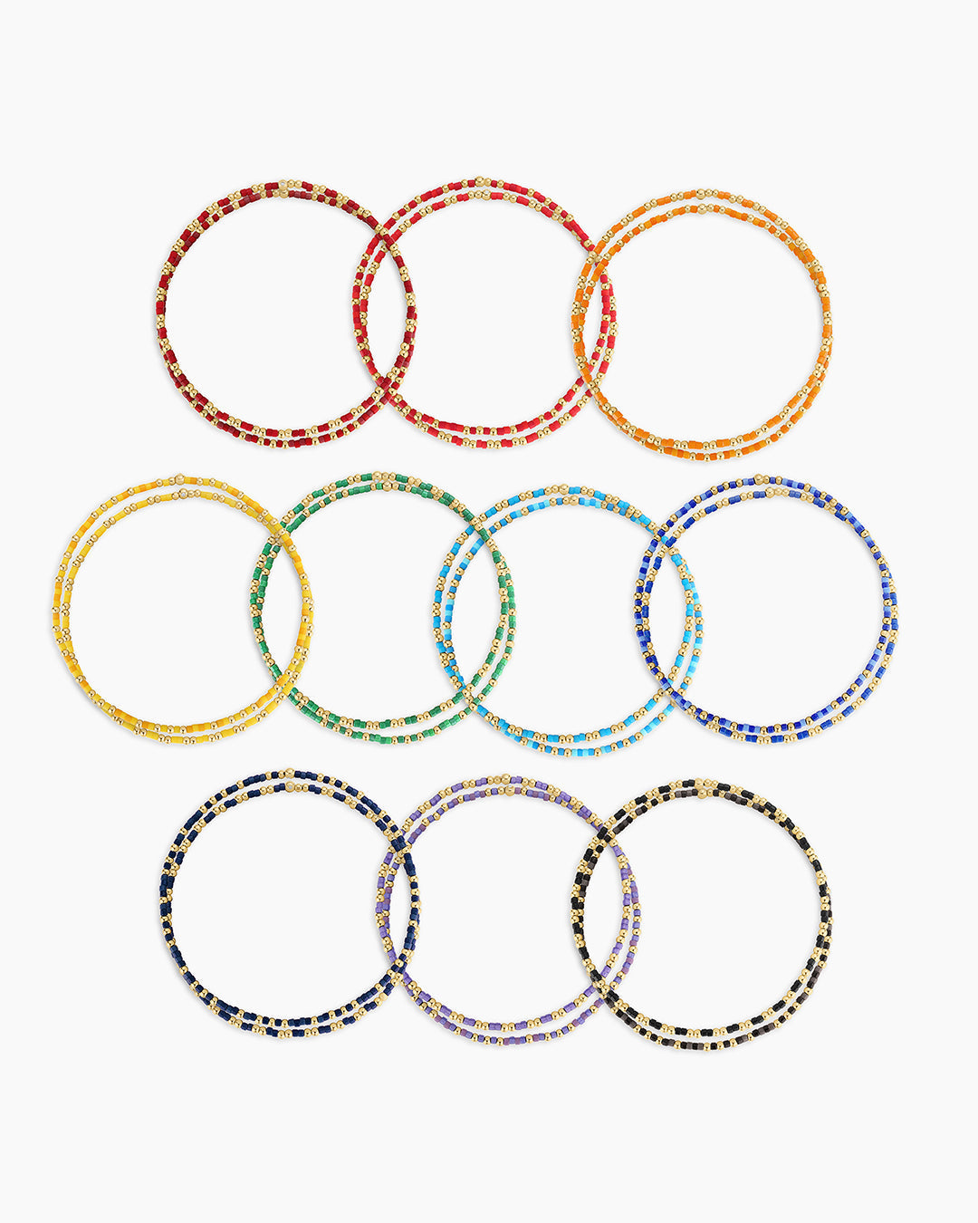 Scout Beaded Bracelet || option::18K Gold Plated, Red