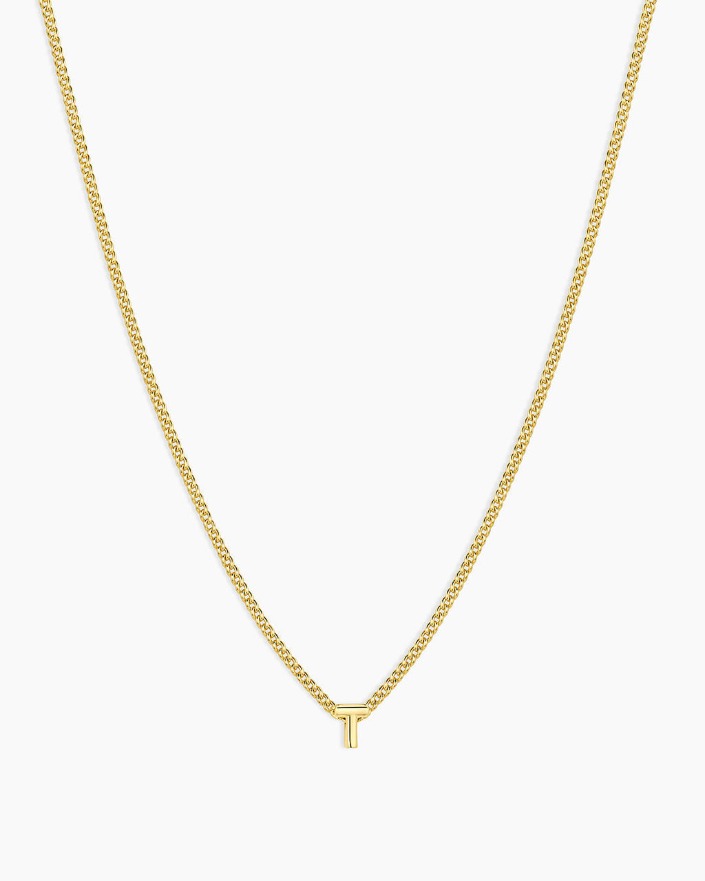 Wilder Mini Alphabet Necklace || option::18K Gold Plated, T