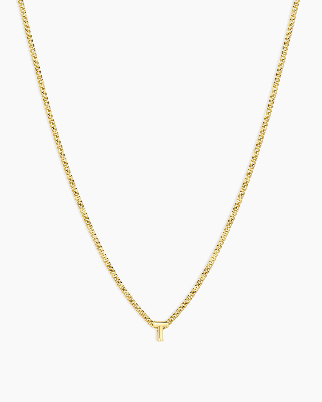Wilder Mini Alphabet Necklace || option::18K Gold Plated, T