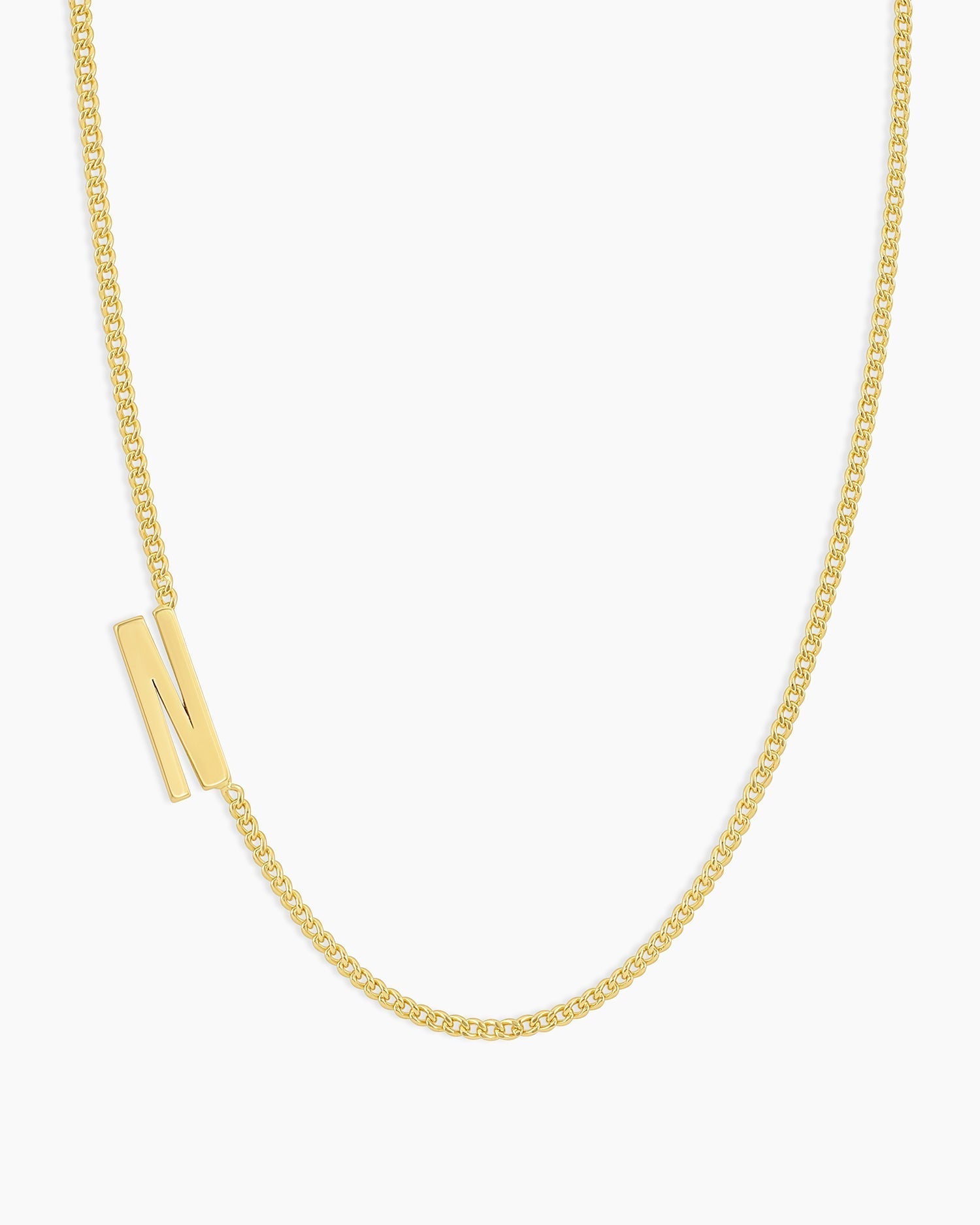 Wilder Alphabet Necklace Alphabet Necklace #N || option::18K Gold Plated, N