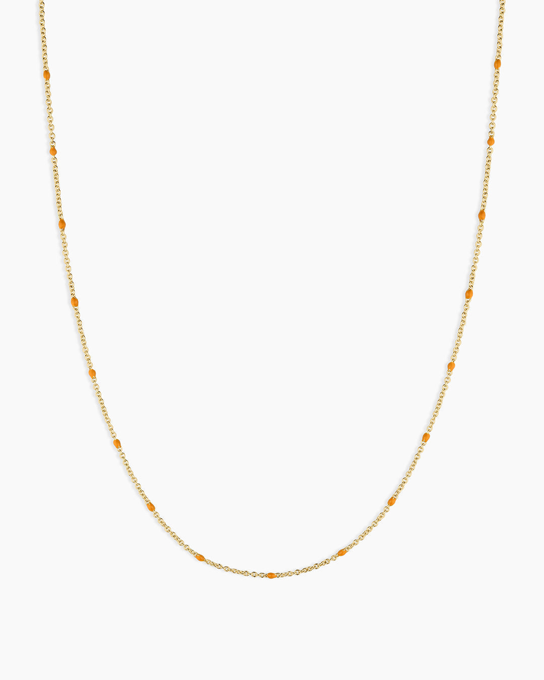 Capri Necklace || option::18K Gold Plated, Orange