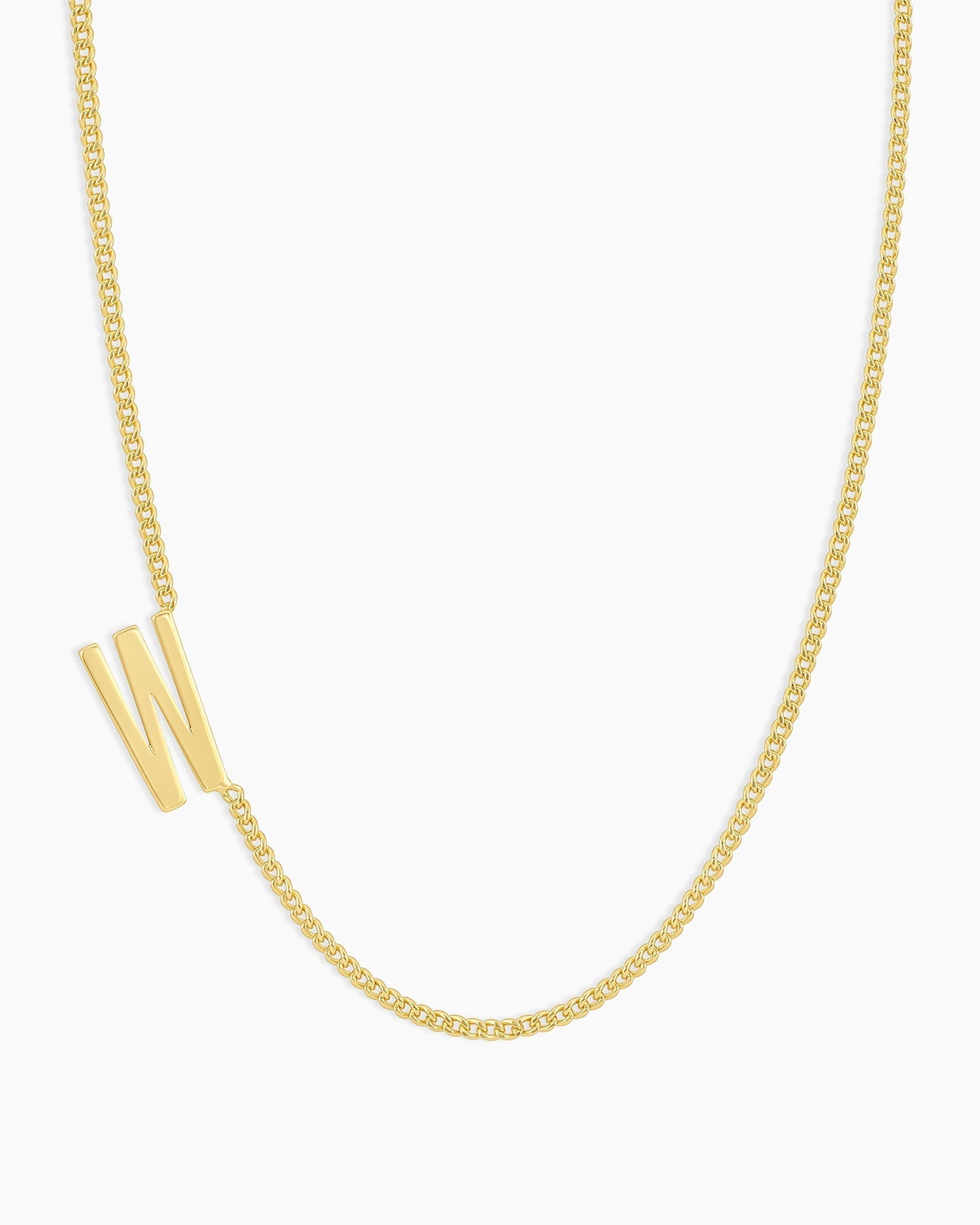 Wilder Alphabet Necklace Alphabet Necklace #W || option::18K Gold Plated, W