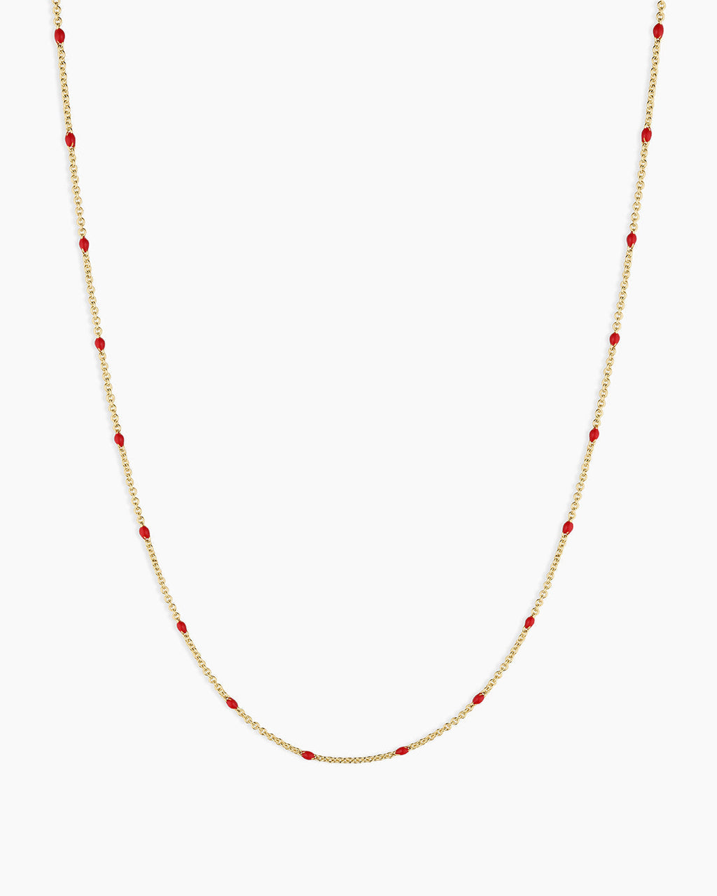 Capri Necklace || option::18K Gold Plated, Red
